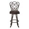 Armen Living Celeste 26" Counter Height Metal Swivel Barstool in Bandero Espresso Fabric and Auburn Bay Finish LCCEBAES26 - alternate 3